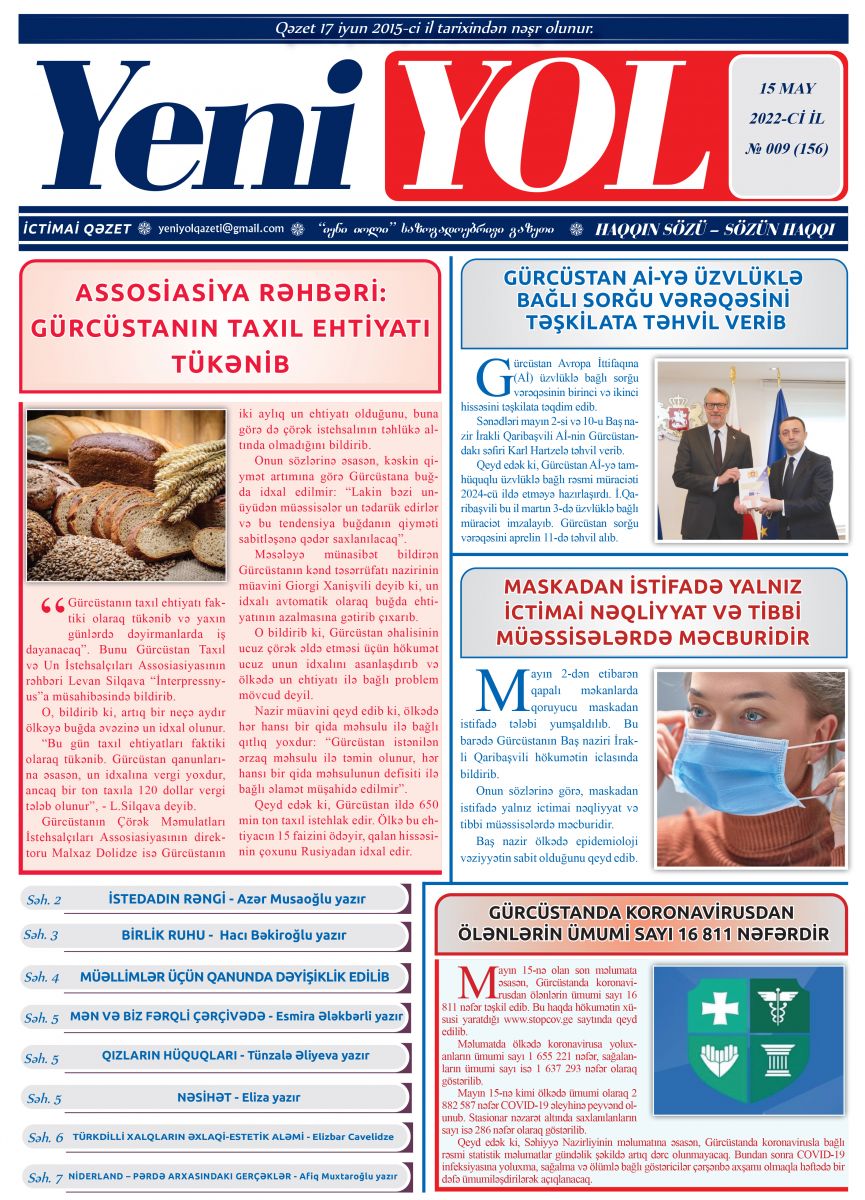 2022-Cİ İL № 009 (156) 15 MAY