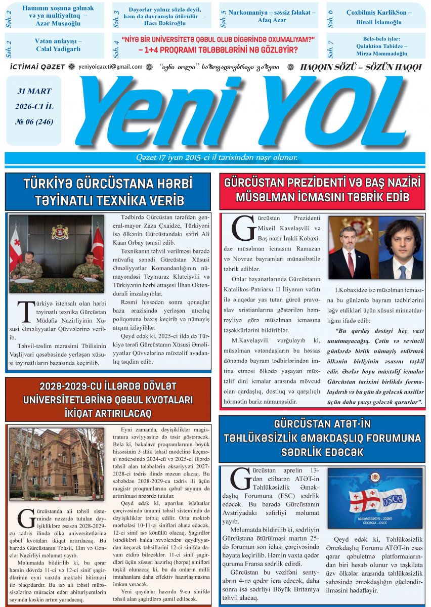 2026-CI İL № 06 (246) 31 MART